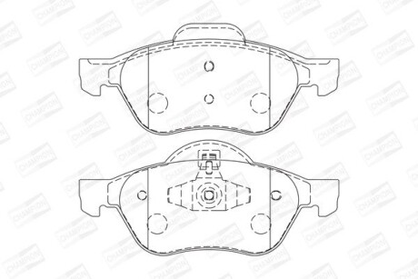 Колодки тормозные дисковые передние RENAULT Megane II CHAMPION 573244CH