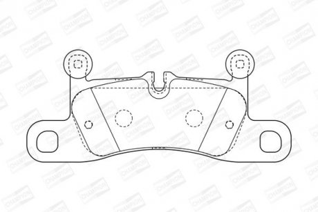 Колодки тормозные дисковые задние PORSCHE CAYENNE CHAMPION 573395CH (фото 1)
