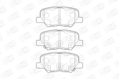 Колодки гальмівні дискові задні Citroen C4 AIRCROSS 10-|MAZDA 6 Estate (GJ, GL) 12- CHAMPION 573442CH