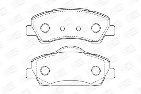 Колодки гальмівні дискові передні Citroen C4 (14-), C-ELYSEE (12-)/Peugeot 301 (12-) CHAMPION 573461CH