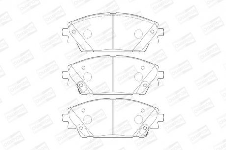 Колодки гальмівні дискові передні Mazda 3 (BM) (13-) CHAMPION 573611CH