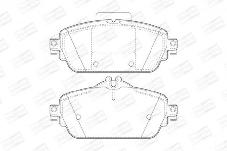 Колодки гальмівні дискові передні MERCEDES-BENZ C-CLASS (W205) 13-, C-CLASS T-Model (S205) 14- CHAMPION 573671CH