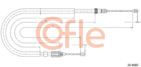 Трос ручника COFLE 10.6685 (фото 1)