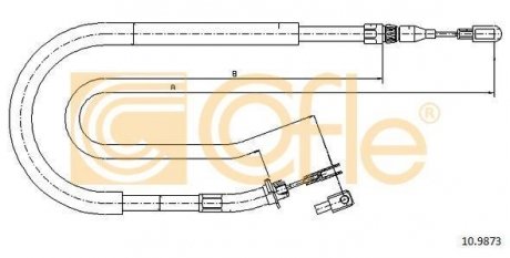 Трос ручного гальма (до колодок) Mercedes Sprinter COFLE 10.9873 (фото 1)