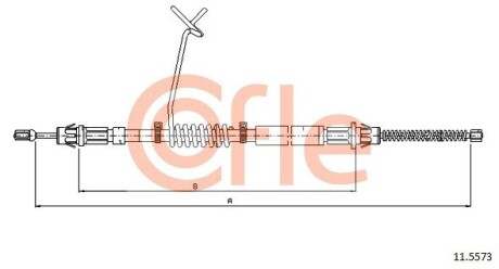 Трос гальмівний FORD Transit RWD Cab single wheels COFLE 115573