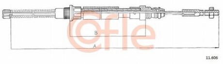 Трос ручника COFLE 11.606