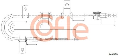 Трос ручника COFLE 17.2545 (фото 1)