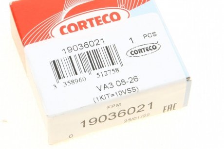 Сальники клапанів (к-т) CORTECO 19036021
