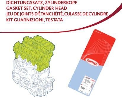 Комплект прокладок з різних матеріалів CORTECO 418259P (фото 1)