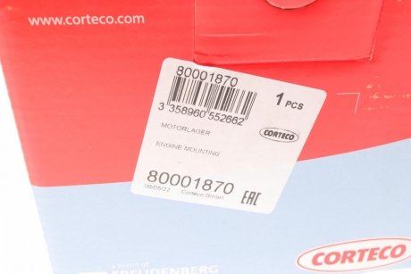 Подушка двигуна Opel Corsa/Meriva/Combo 01- CORTECO 80001870 (фото 1)
