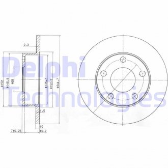 Диск гальмівний Delphi BG3381