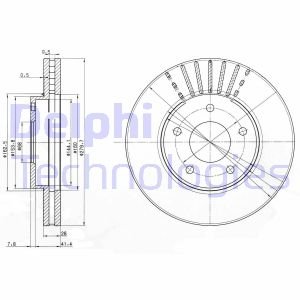 Гальмівний диск Delphi BG3816