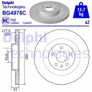 Гальмівний диск Delphi BG4978C