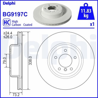 Гальмівний диск Delphi BG9197C (фото 1)