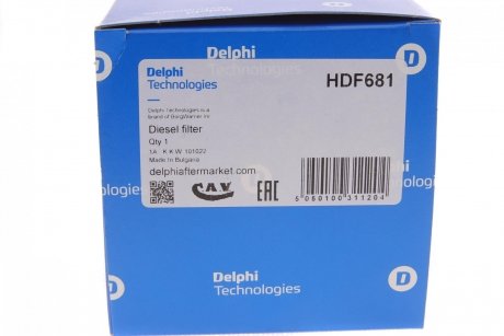 Фільтр паливний Delphi HDF681