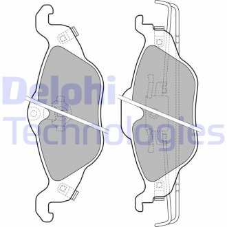 Комплект гальмівних колодок з 4 шт. дисків Delphi LP1673