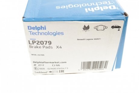 Комплект гальмівних колодок з 4 шт. дисків Delphi LP2079 (фото 1)