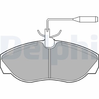 Гальмівні колодки дискові CITROEN/PEUGEOT/FIAT Jumper/Relay/Boxer/Ducato "F "94-06 Delphi LP877