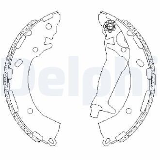 Гальмівні колодки, барабанні Delphi LS2195