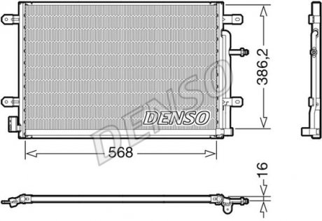 Радиатор кондиционера AUDI A4 (8EC, B7) 04-08, A4 (8K2, B8) 08-15, A4 Avant (8ED, B7) 04-08 DENSO DCN02038 (фото 1)