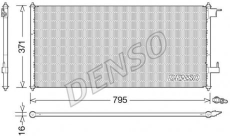 Радиатор кондиционера FORD TOURNEO CONNECT 02-, TRANSIT CONNECT (P65_, P70_, P80_) 02- DENSO DCN10030