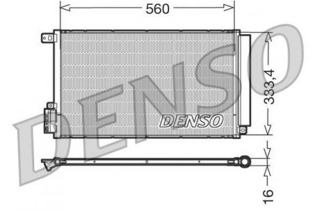 Конденсатор кондицiонера FIAT Doblo "1,4 "10>> DENSO DCN13109