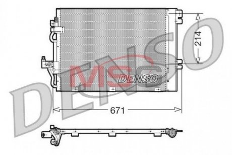 Конденсатор кондицiонера OPEL AstraGHJ/ZafiraB "1,4-2,0 "98>> DENSO DCN20009