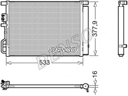 Конденсатор кондицiонера HYUNDAI/KIA Tucson/Sportage "15>> DENSO DCN41018 (фото 1)