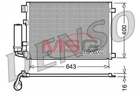 Радиатор кондиционера NISSAN QASHQAI / QASHQAI +2 (J10, JJ10) 07-13 DENSO DCN46002 (фото 1)