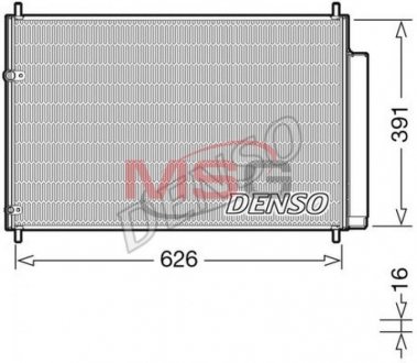 Конденсатор кондицiонера TOYOTA Auris/Avensis/Corolla/Verso "1,3-2,2 "07>> DENSO DCN50041