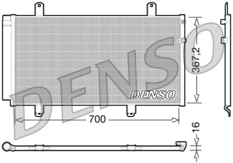 Конденсатор кондицiонера TOYOTA/LEXUS Camry/Avalon/Venza/ES DENSO DCN51004