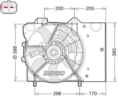 Вентилятор радіатора CITROEN/DS/PEUGEOT C-Elysee/DS/301 "1,2-1,6 "12>> DENSO DER21024