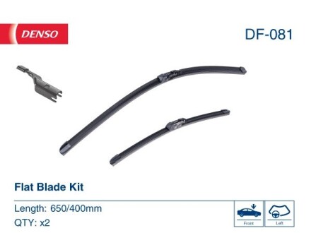 Щітки склоочисника Flat Blade Kit (650/400) LEXUS/TOYOTA/SUBARU NX/C-HR/Impreza/XV \'\'16>> DENSO DF-081