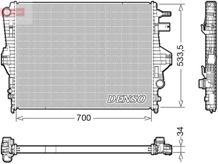 Радіатор PORSCHE/VW Cayenne/Touareg \'\'3,0-3,6 "10-18 DENSO DRM32050