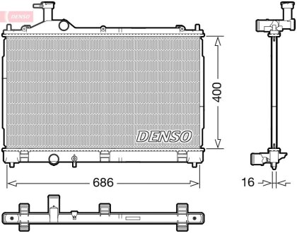 Радіатор MITSUBISHI Outlander "2,0 "12>> DENSO DRM45056