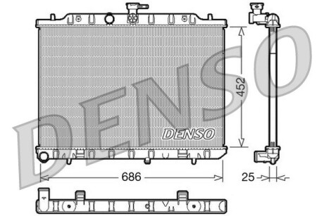 Радіатор охолоджування DENSO DRM46007