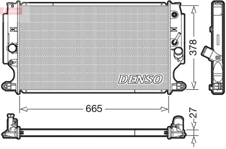 Радіатор охолоджування DENSO DRM50088