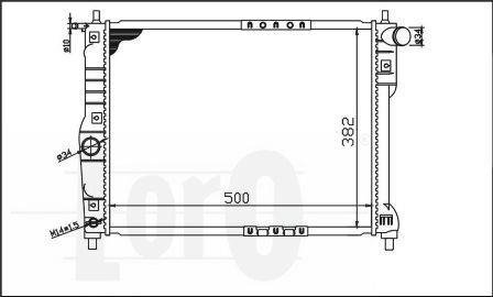 Радіатор охолодження двигуна Lanos 1.5 (-AC) DEPO 011-017-0005