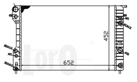 Радіатор охолодження двигуна Omega B 2.5-3.2V 94>03 DEPO 037-017-0056