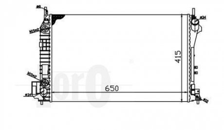 Радіатор охолодження двигуна SIGNUM/VECTRA C 2.0 16V DTI 02- DEPO 037-017-0081 (фото 1)