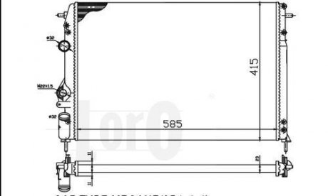 Радіатор охолодження двигуна RENAULT Megane, Scenic 1.4i 95- DEPO 042-017-0005