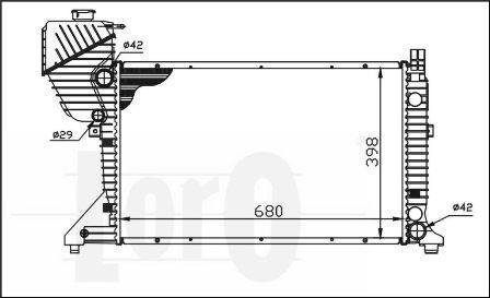 Радіатор охолодження двигуна Sprinter ОМ611-612 00-06 DEPO 054-017-0007