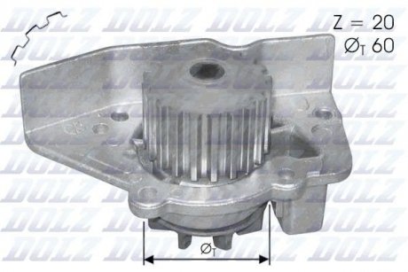 Насос системи охолодження DOLZ N406