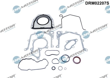 Комплект прокладок з різних матеріалів DR.MOTOR DRM02207S