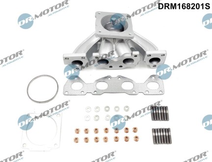 Колектор випускний в комплекті з кріпленням і прокладками DR.MOTOR DRM168201S