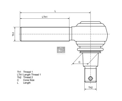 Наконечник рульової тяги DT 4.61799