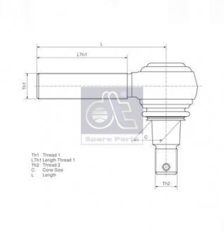 Наконечник рульової тяги DT 4.61835