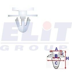 Зажим бампера ELIT C60317