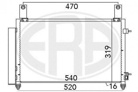 Радіатор кондиціонера ERA 667032