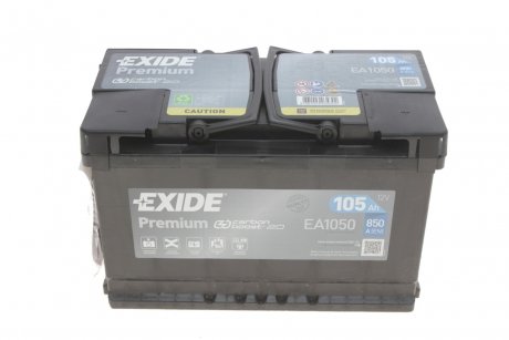 АКБ 6СТ-105 R+ (пт850) (необслуж)(315х175х205) Premium EXIDE EA1050 (фото 1)